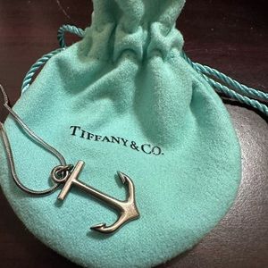 Tiffany & Co Anchor Pendant with Silver Chain